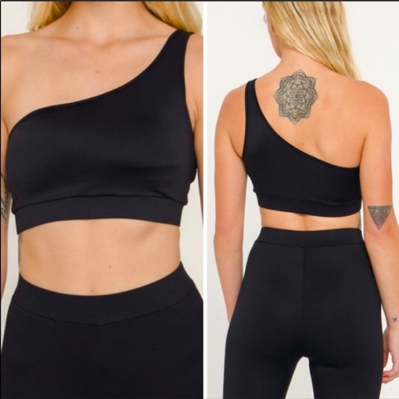 marsy Other - 🌹last one! Size M Black One Shoulder Bra Top